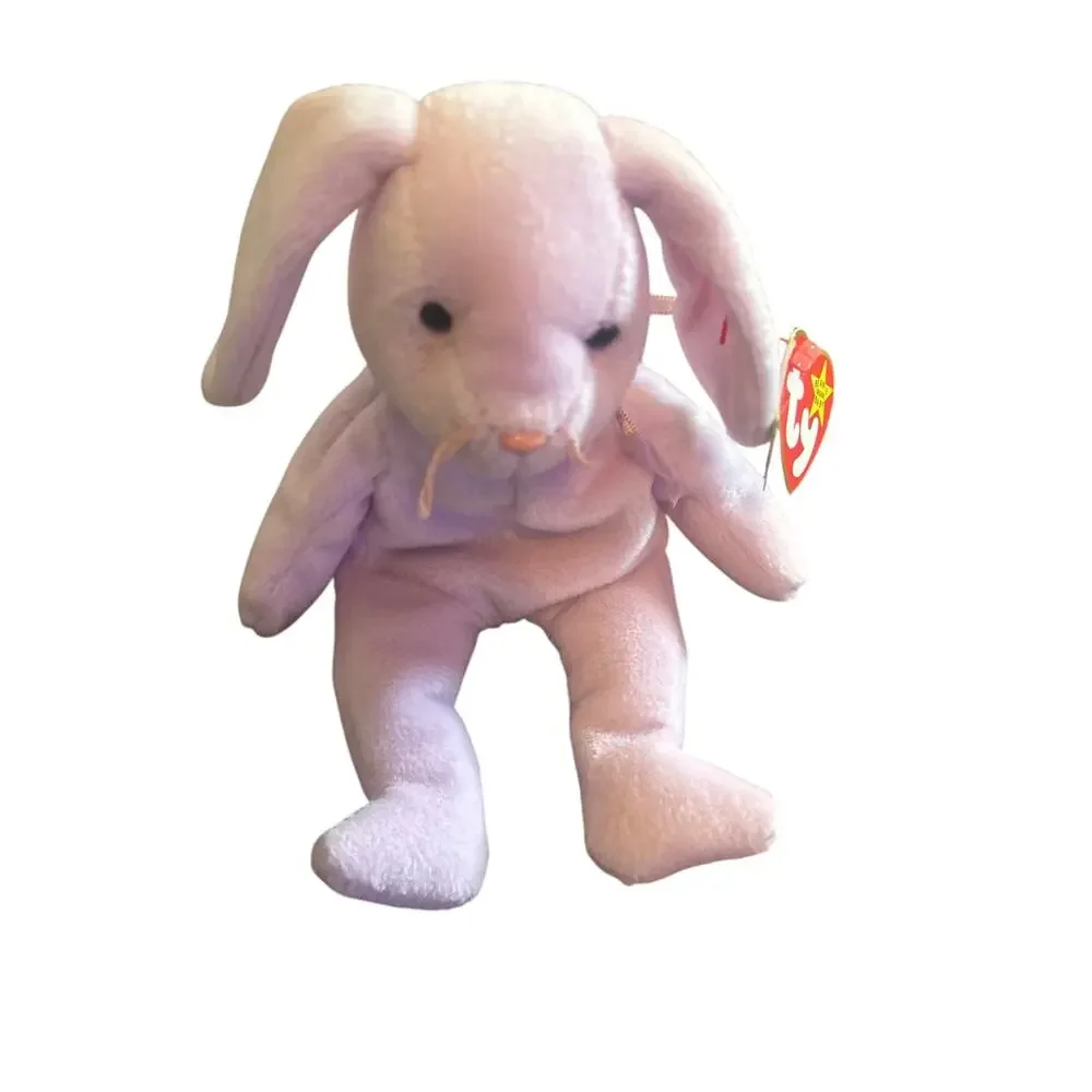 Vintage 90's Ty Floppity Bunny & Claude Crab 1996 Retro Beanie Babies